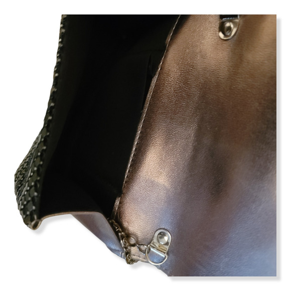 Silver Sequins Evening Purse | Crossbody Bag | Silver Sequins Clutch - Picture 4 of 4